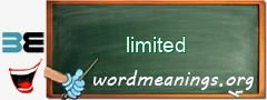 WordMeaning blackboard for limited